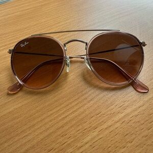 Ray-Ban Round Double Bridge Sunglasses - Brown Frames & Lenses